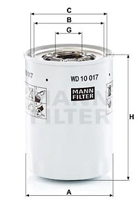 Hidraulinės sistemos filtras MANN-FILTER WD 10 017 x