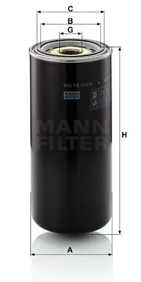 Alyvos filtras MANN-FILTER WD 13 145/4