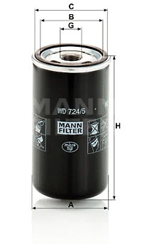 Automatinės transmisijos hidraulinis filtras MANN-FILTER WD 724/5