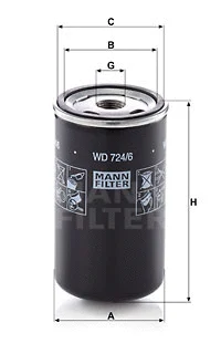 Automatinės transmisijos hidraulinis filtras MANN-FILTER WD 724/6