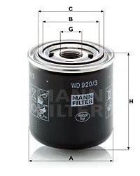 Automatinės transmisijos hidraulinis filtras MANN-FILTER WD 920/3