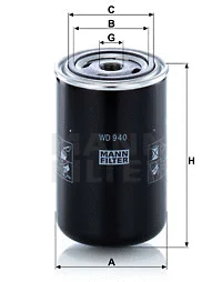 Alyvos filtras MANN-FILTER WD 940