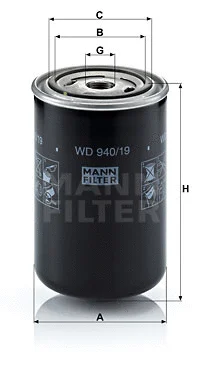 Alyvos filtras MANN-FILTER WD 940/19