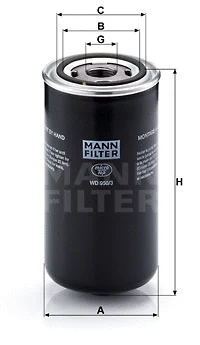 Alyvos filtras MANN-FILTER WD 950/3