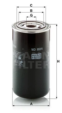 Automatinės transmisijos hidraulinis filtras MANN-FILTER WD 950/4