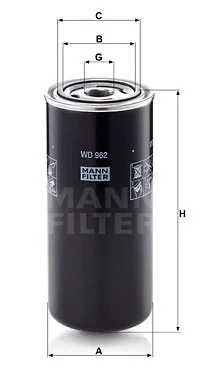 Alyvos filtras MANN-FILTER WD 962