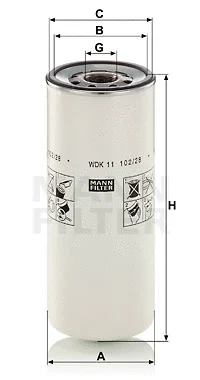 Kuro filtras MANN-FILTER WDK 11 102/28
