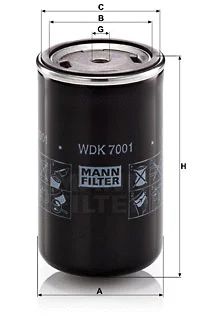 Kuro filtras MANN-FILTER WDK 7001