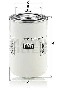 Kuro filtras MANN-FILTER WDK 940/20