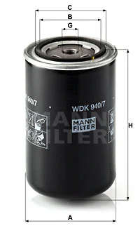 Kuro filtras MANN-FILTER WDK 940/7