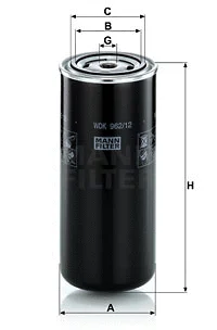 Kuro filtras MANN-FILTER WDK 962/12