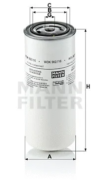 Kuro filtras MANN-FILTER WDK 962/16