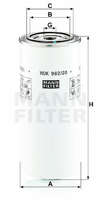 Kuro filtras MANN-FILTER WDK 962/20