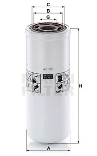 Hidraulinės sistemos filtras MANN-FILTER WH 1257