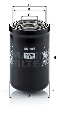 Automatinės transmisijos hidraulinis filtras MANN-FILTER WH 945/1