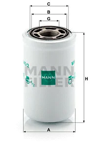 Automatinės transmisijos hidraulinis filtras MANN-FILTER WH 945/2