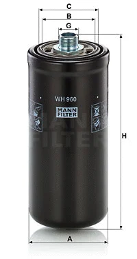 Automatinės transmisijos hidraulinis filtras MANN-FILTER WH 960