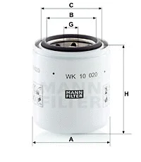 Kuro filtras MANN-FILTER WK 10 020