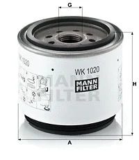 Kuro filtras MANN-FILTER WK 1020 x