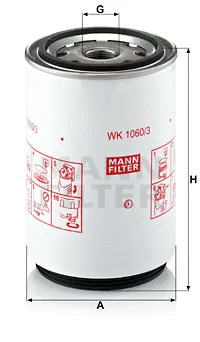 Kuro filtras MANN-FILTER WK 1060/3 x