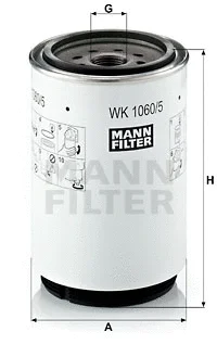 Kuro filtras MANN-FILTER WK 1060/5 x