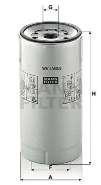 Kuro filtras MANN-FILTER WK 1080/6 x