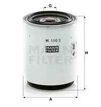 Kuro filtras MANN-FILTER WK 1142/2 x