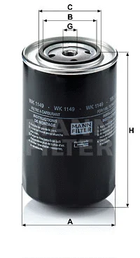 Kuro filtras MANN-FILTER WK 1149