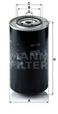 Kuro filtras MANN-FILTER WK 1168