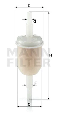 Kuro filtras MANN-FILTER WK 31/2 (100)