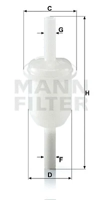 Kuro filtras MANN-FILTER WK 31/4 (10)