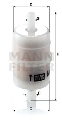 Kuro filtras MANN-FILTER WK 32/6