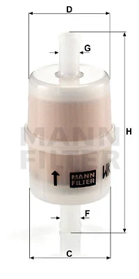 Kuro filtras MANN-FILTER WK 32/7