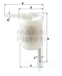Kuro filtras MANN-FILTER WK 42/12