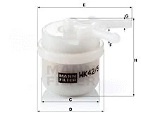 Kuro filtras MANN-FILTER WK 42/5