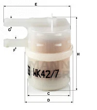 Kuro filtras MANN-FILTER WK 42/7