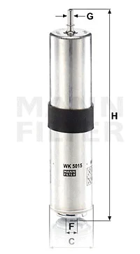 Kuro filtras MANN-FILTER WK 5015