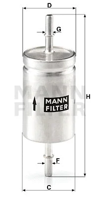 Kuro filtras MANN-FILTER WK 512