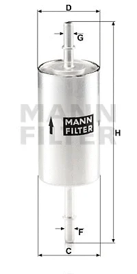 Kuro filtras MANN-FILTER WK 512/1