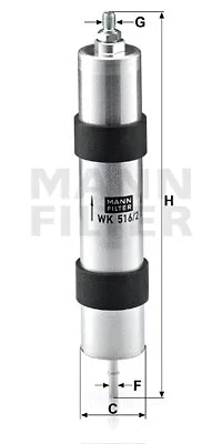 Kuro filtras MANN-FILTER WK 516/2