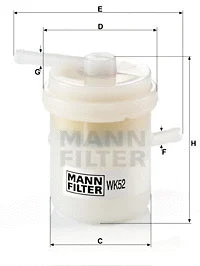 Kuro filtras MANN-FILTER WK 52