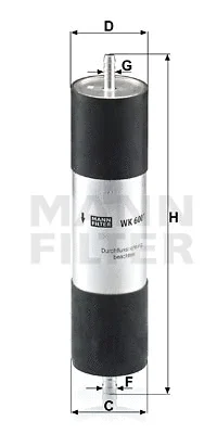 Kuro filtras MANN-FILTER WK 6001