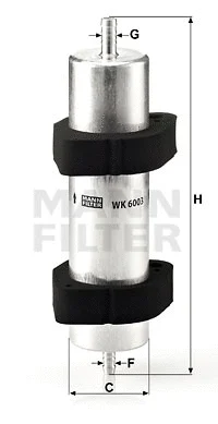 Kuro filtras MANN-FILTER WK 6003