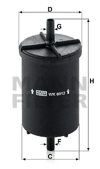Kuro filtras MANN-FILTER WK 6012