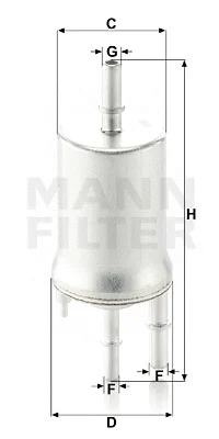 Kuro filtras MANN-FILTER WK 6015