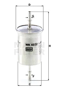 Kuro filtras MANN-FILTER WK 6032