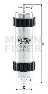 Kuro filtras MANN-FILTER WK 6037