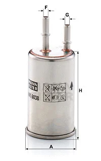 Kuro filtras MANN-FILTER WK 6038