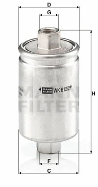 Kuro filtras MANN-FILTER WK 612/2