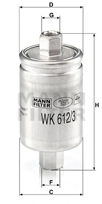 Kuro filtras MANN-FILTER WK 612/3